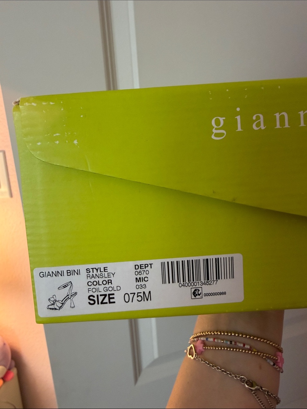 Gianni Bini Metallic Rose Gold Bow Slingback Heels - Picture 7 of 7